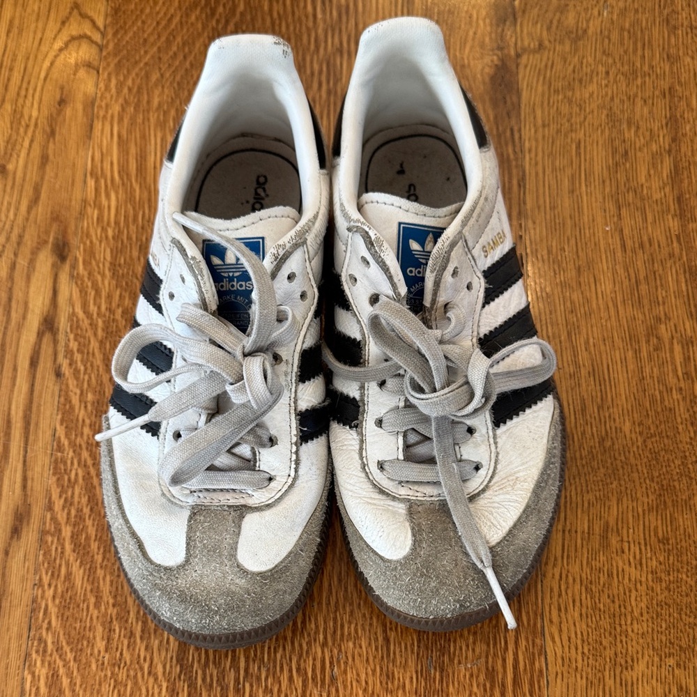 Adidas Samba White and Black Trainers